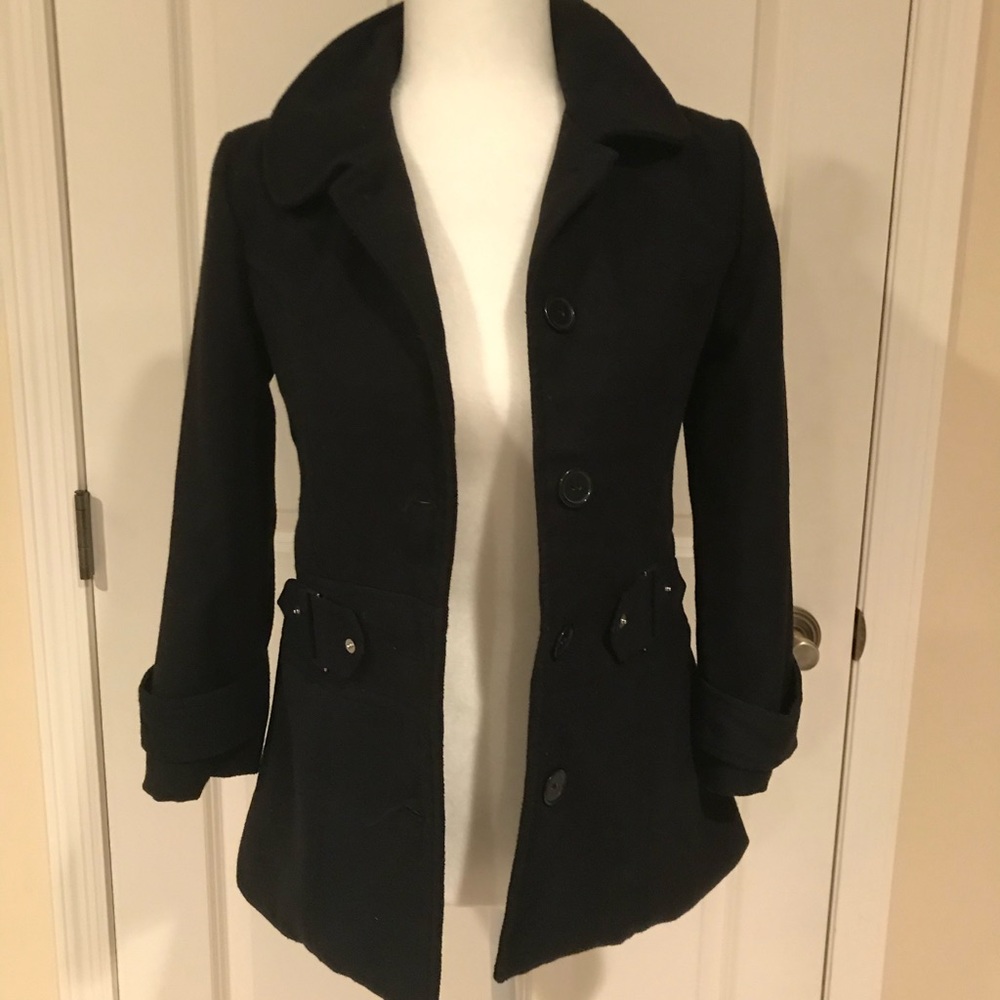 Black BCX girl dress coat